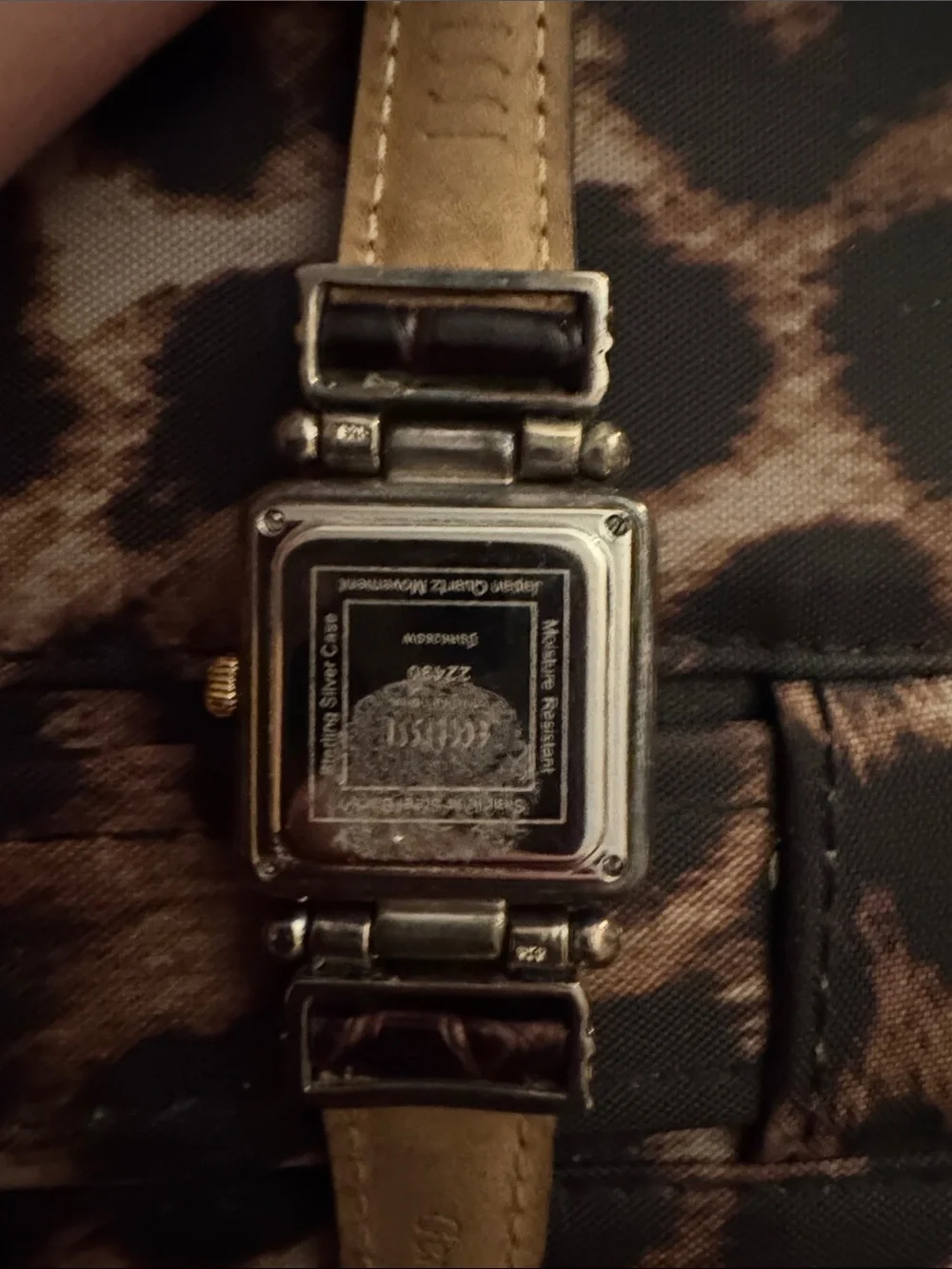 Ecclissi Vintage Style Square Dial Wristwatch - Gold Tone with Turquoise Face